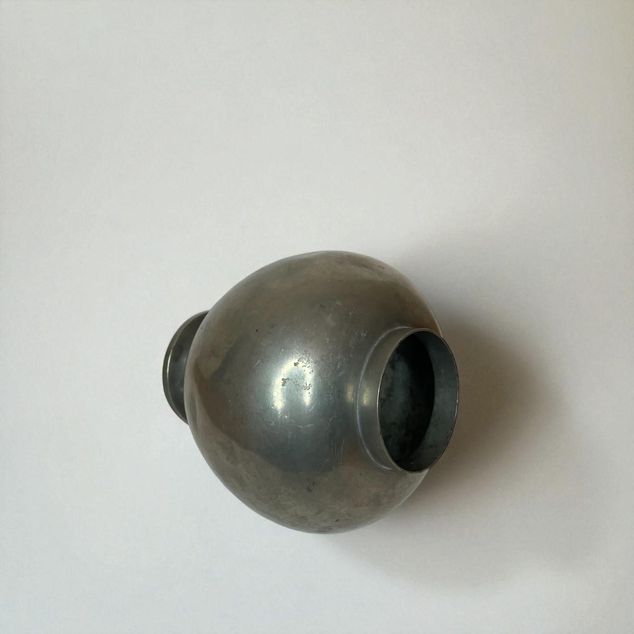 Mid-20th Century Swedish Modern Pewter Vase by Nils Fougstedt for FAK, Svenskt Tenn, Sweden, 1933 For Sale