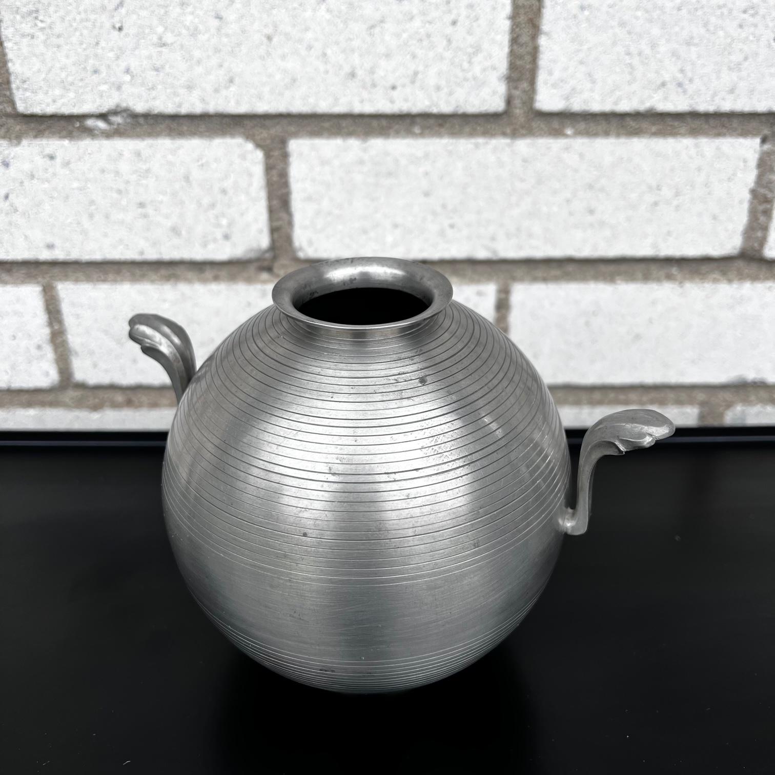 Scandinavian Modern Pewter Vase by Sylvia Stave for Gab For Sale