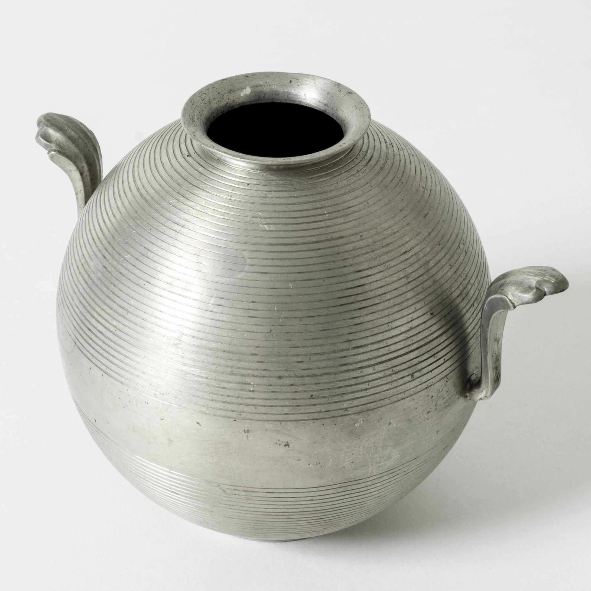 Scandinavian Modern Pewter Vase by Sylvia Stave for GAB, Sweden For Sale