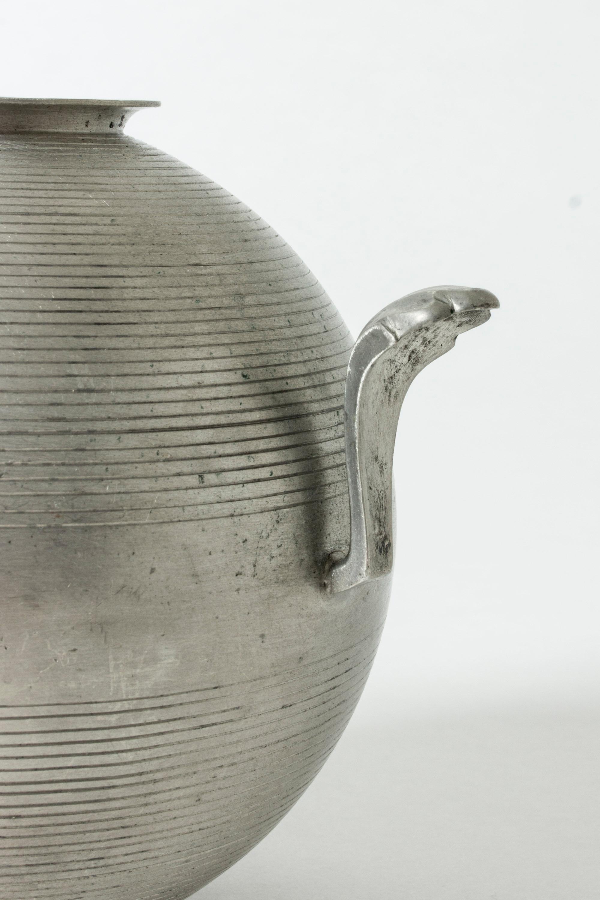 Pewter Vase by Sylvia Stave for GAB, Sweden In Good Condition For Sale In Stockholm, SE