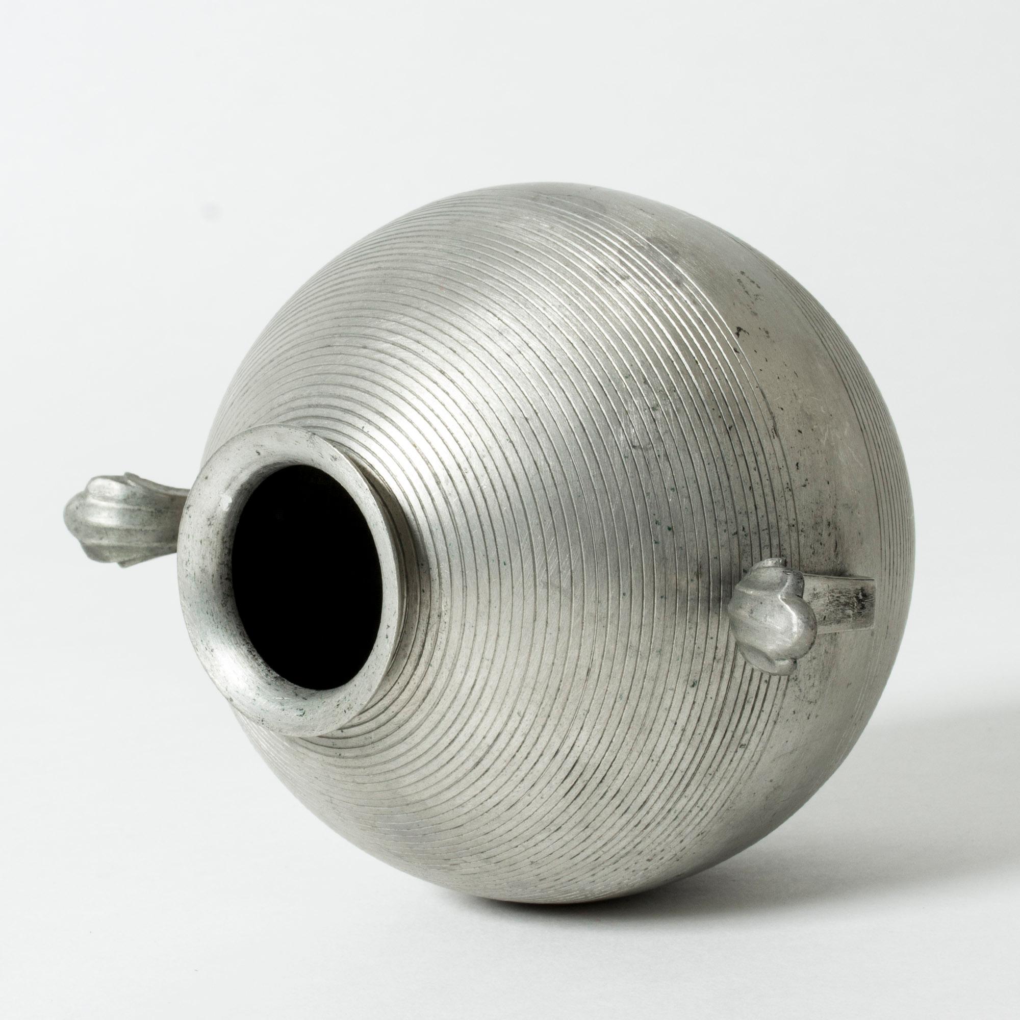 Early 20th Century Pewter Vase by Sylvia Stave for GAB, Sweden For Sale