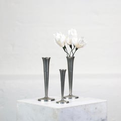 Pewter Vase Trio by Ellen Schlanbush for Just Andersen, 1950s, Denmark