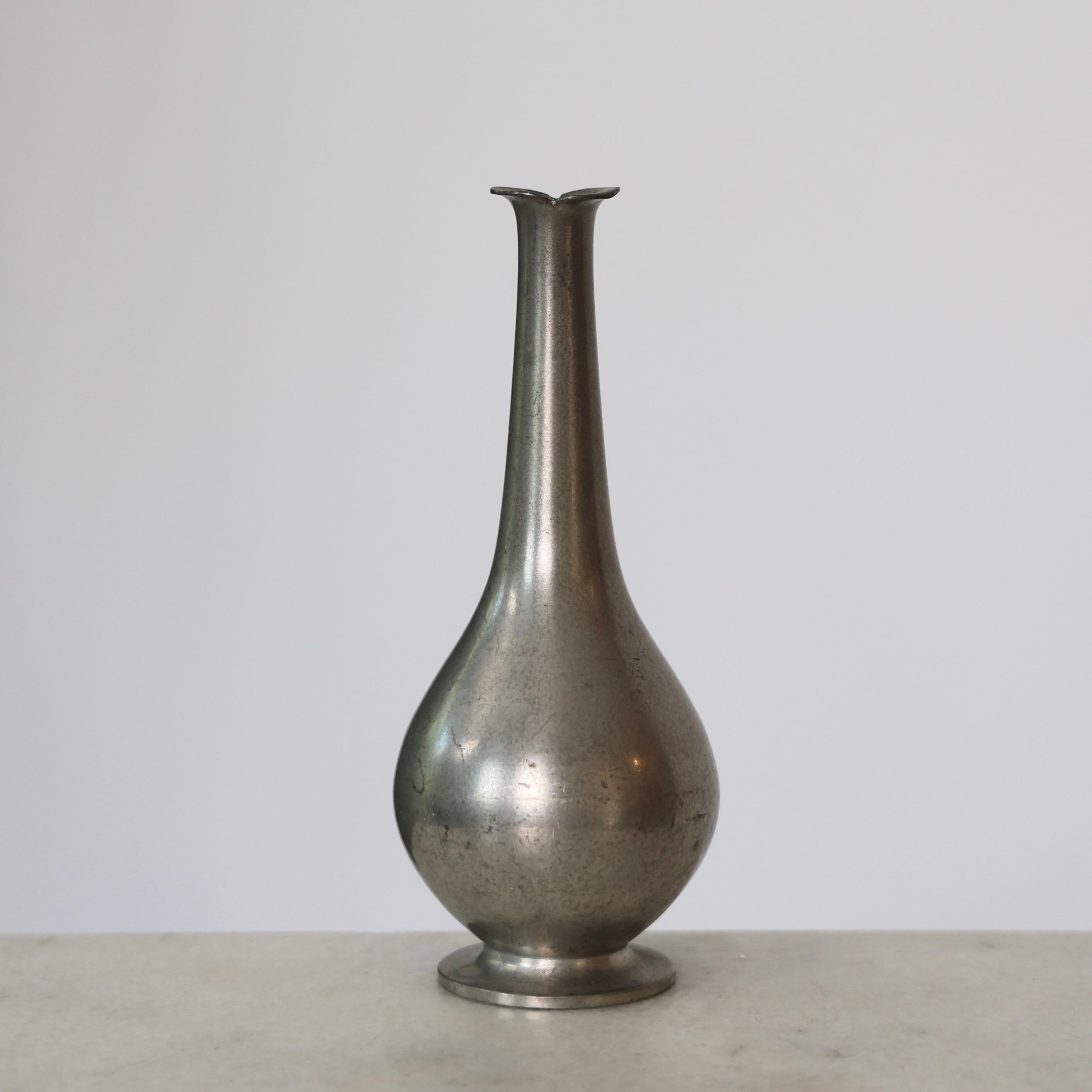 Pewter Vase Trio by Just Andersen, 1920s, Denmark For Sale 4