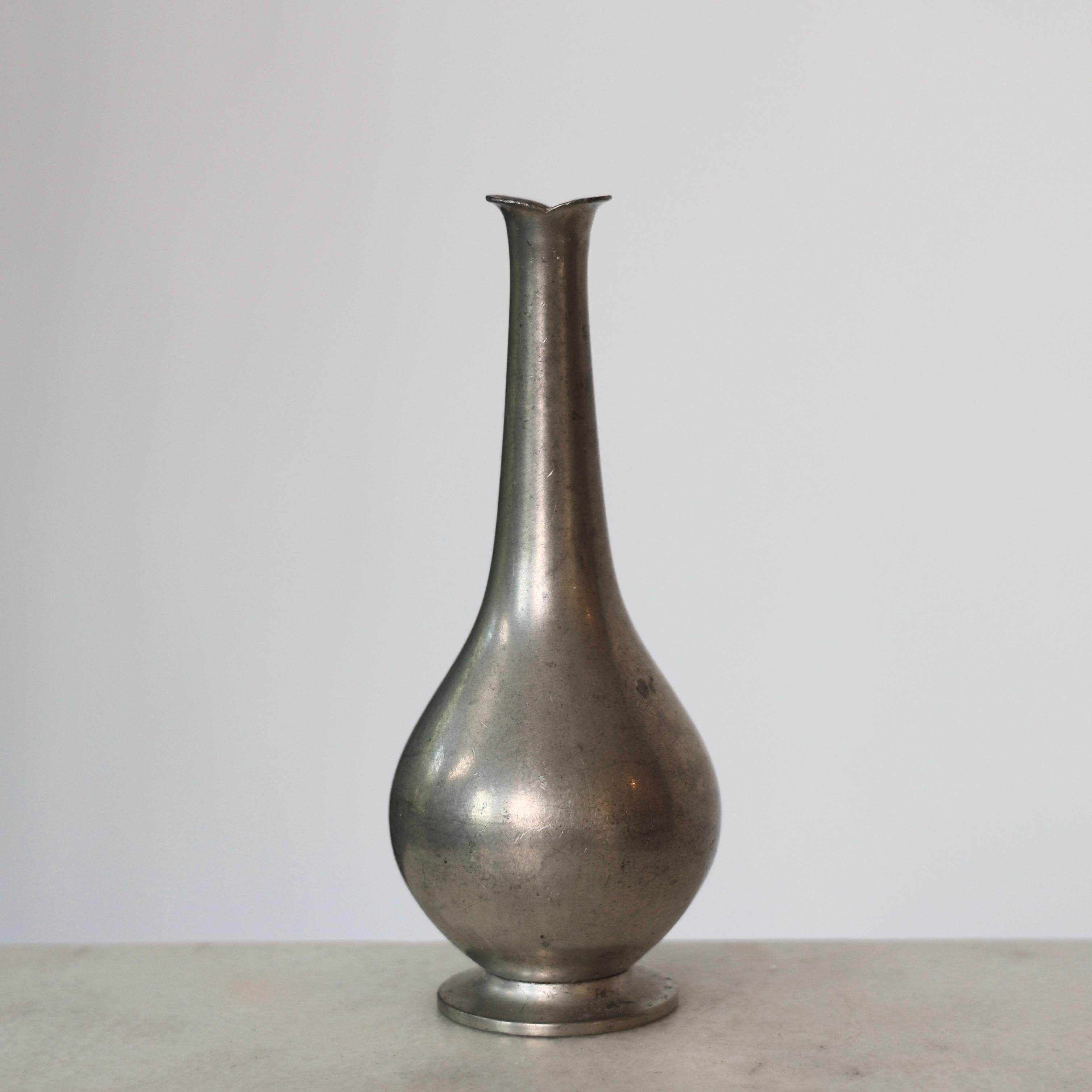 Pewter Vase Trio by Just Andersen, 1920s, Denmark For Sale 2