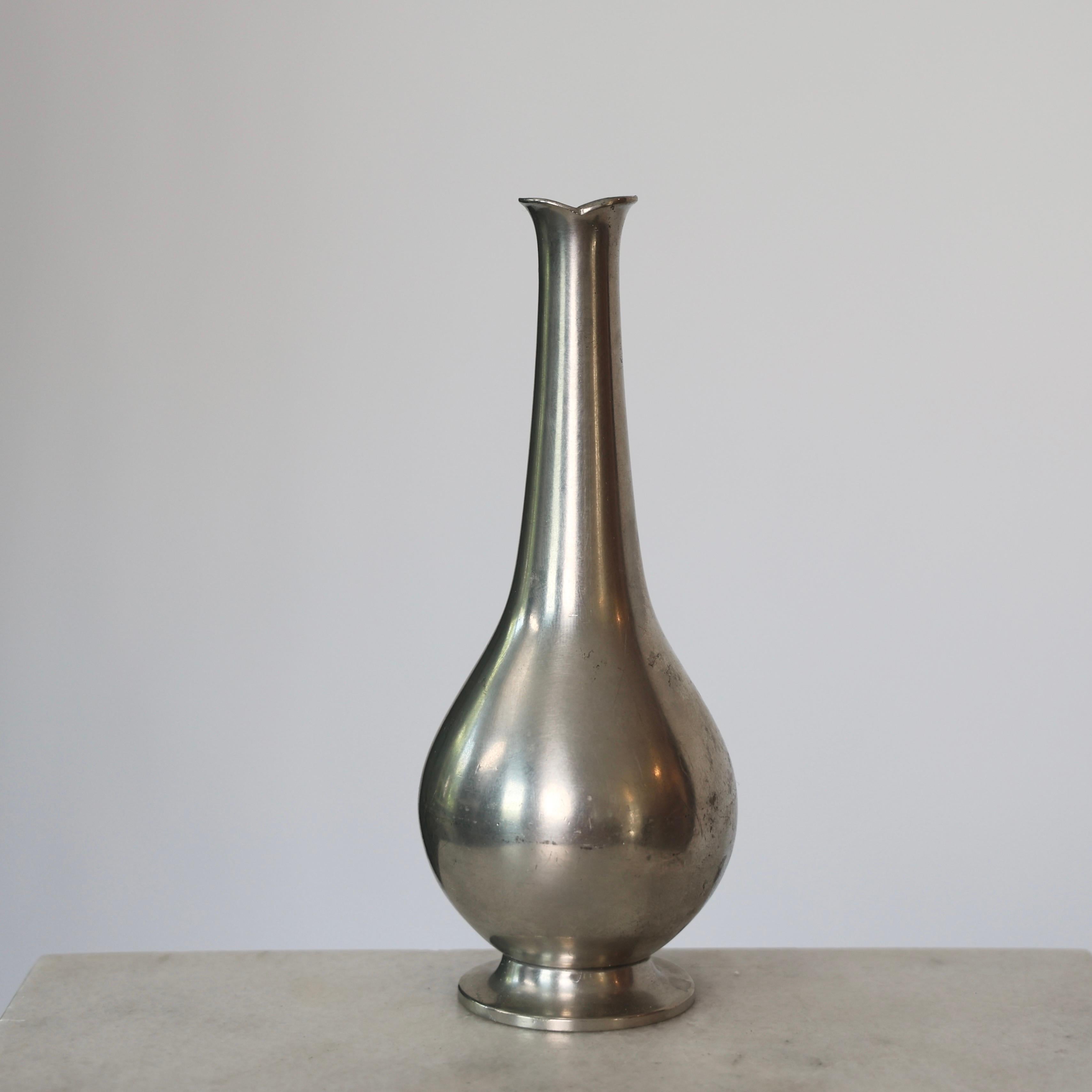 Pewter Vase Trio by Just Andersen, 1920s, Denmark For Sale 3