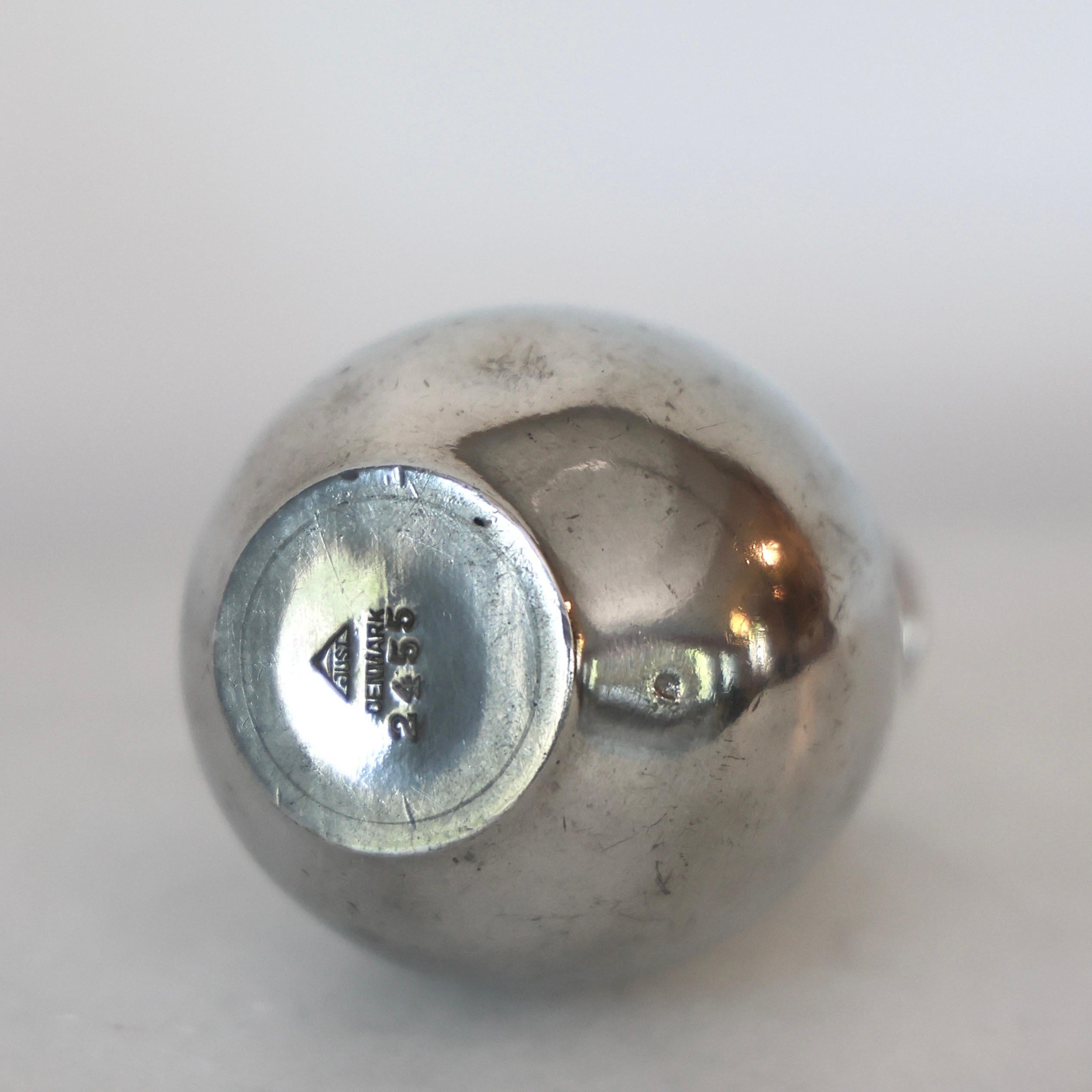 Pewter Vase Trio designed by Ellen Schlanbush for Just Andersen, 1940s, Denmark For Sale 5