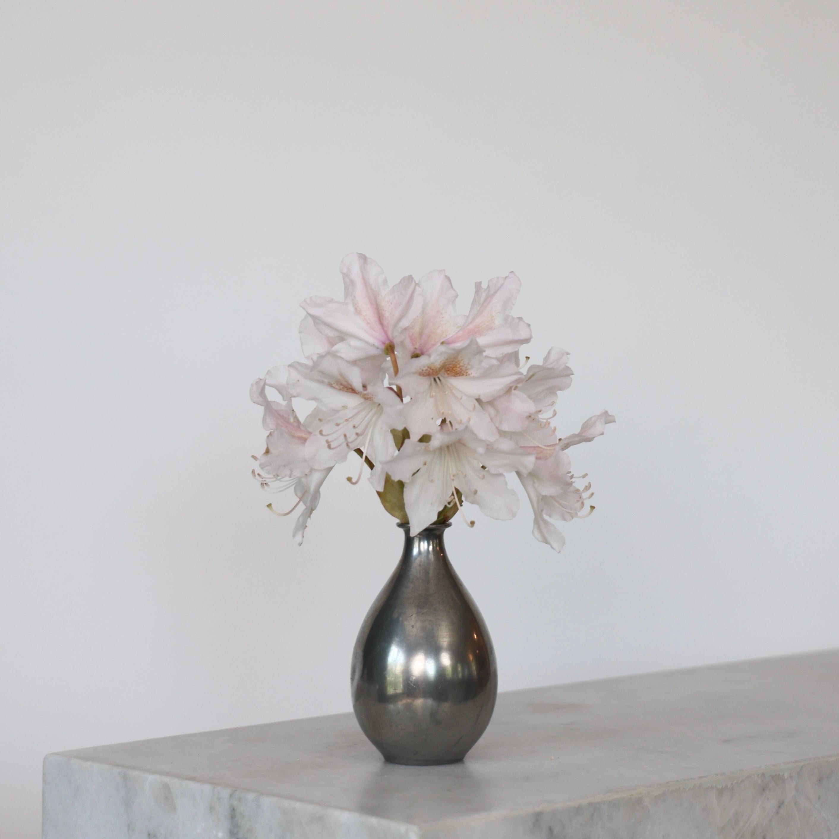 Mid-20th Century Pewter Vase Trio designed by Ellen Schlanbush for Just Andersen, 1940s, Denmark For Sale