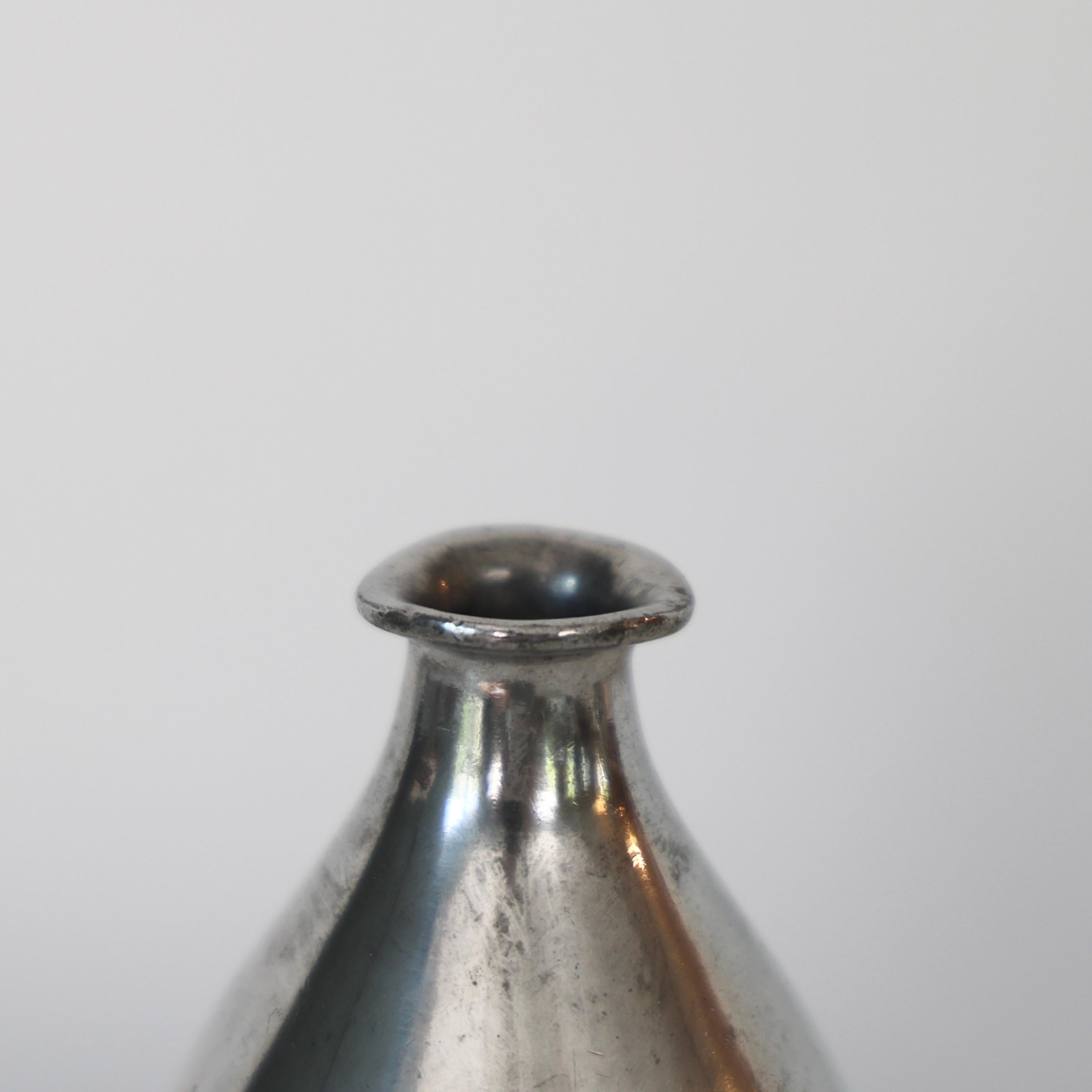 Pewter Vase Trio designed by Ellen Schlanbush for Just Andersen, 1940s, Denmark For Sale 3