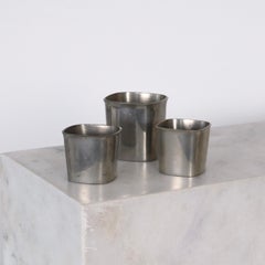 Trio de vases en étain par Just Andersen, années 1950, Danemark