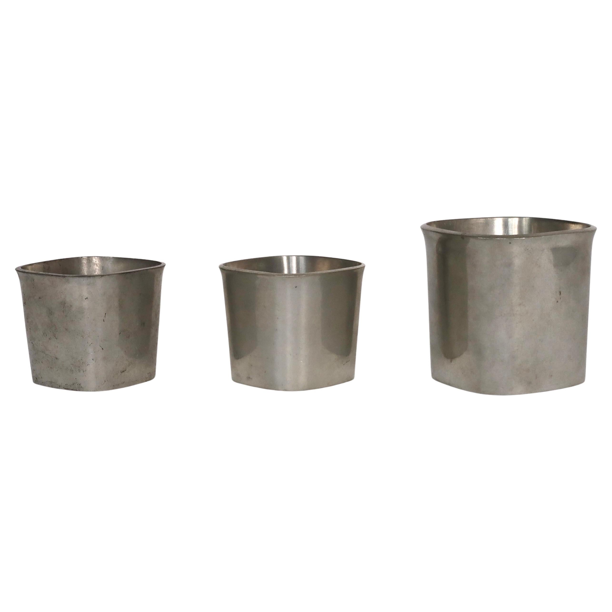 Zinngefäß Trio von Just Andersen, 1950er Jahre, Dänemark