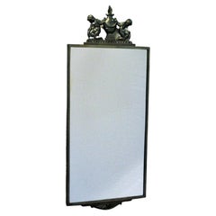 Antique Pewter Wall Mirror by Oscar Antonsson for Ystad Metall, Sweden 1929