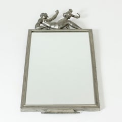 Pewter Wall Mirror by Thorwald Alef, Svenskt Tenn