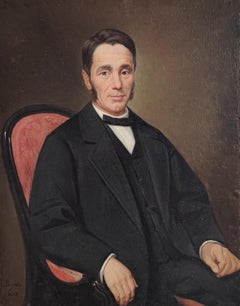 Antique Portrait of a man with legs