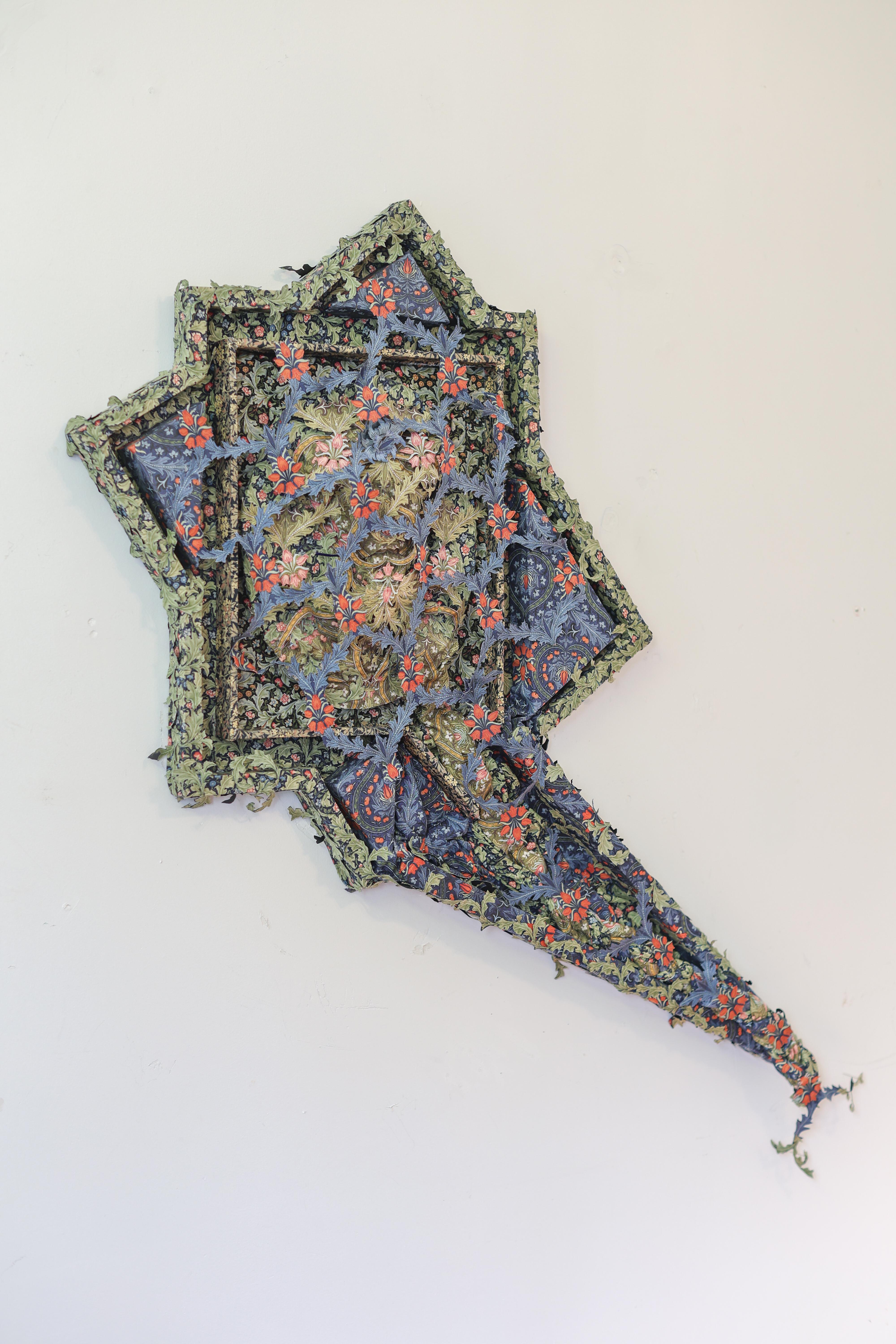 Peyton Pickenpaugh says of her work…

In my work, I explore the hidden histories of women, feminist reinterpretations of myth, and the spiritual resonance of materiality. Through layered textiles, modular ceramics and found heirlooms, I build