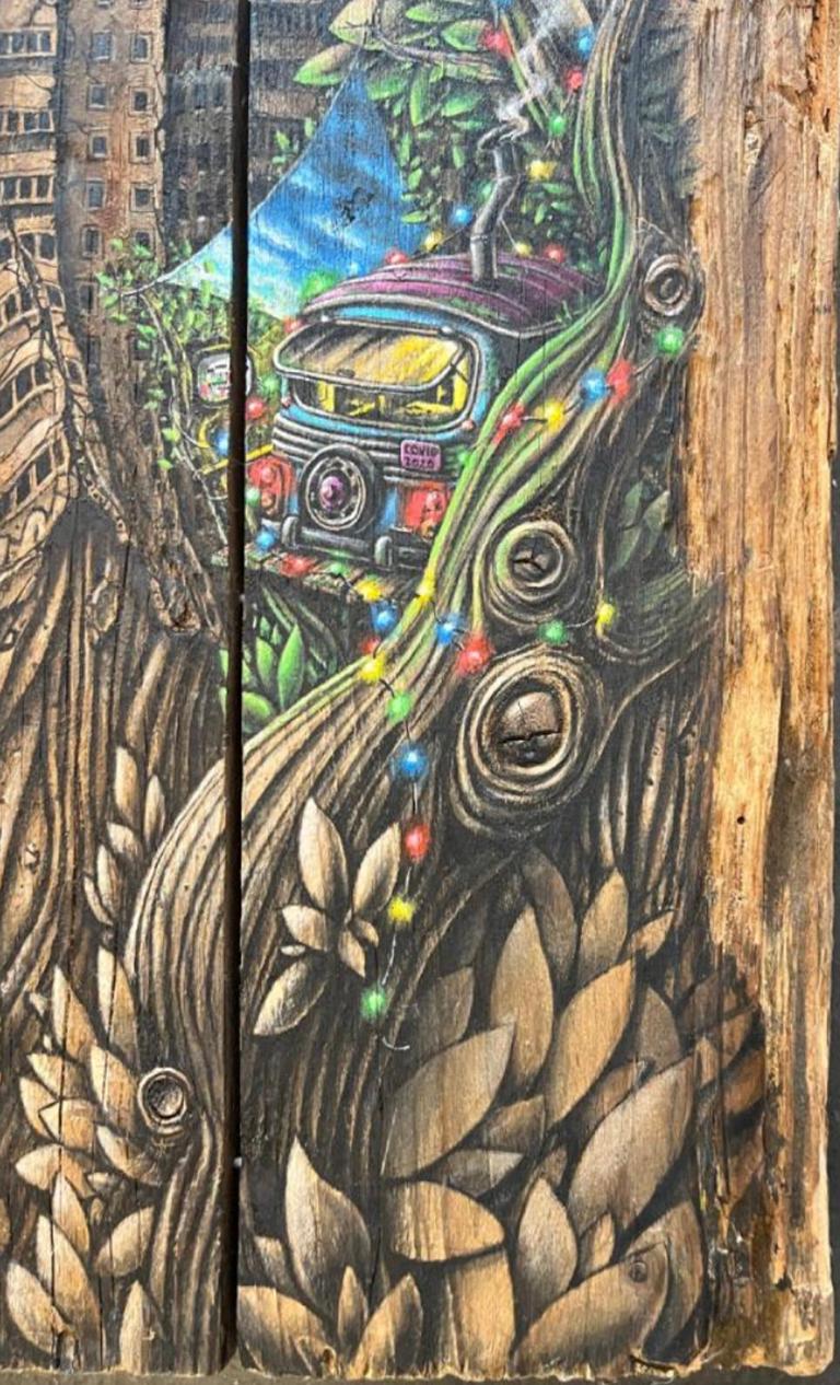 Confinement - Street Art Mixed Media Art by Pez Pierre Yves Riveau