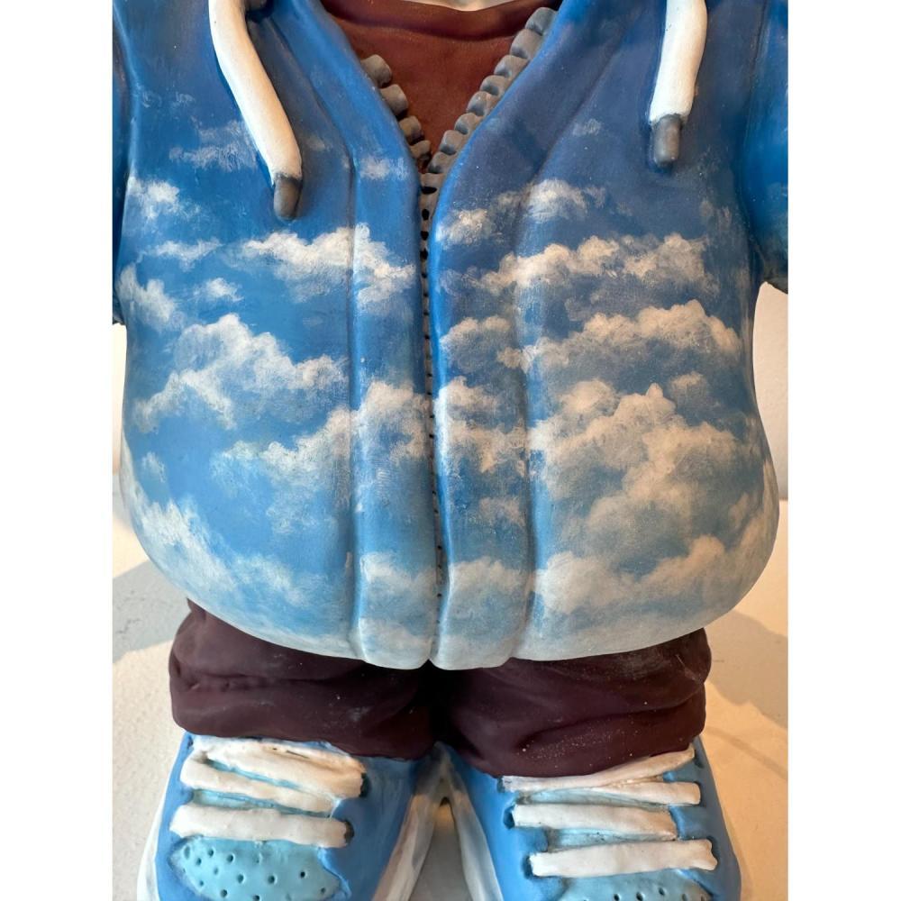 L'enfant au ballon - Art urbain Sculpture par Pez Pierre Yves Riveau