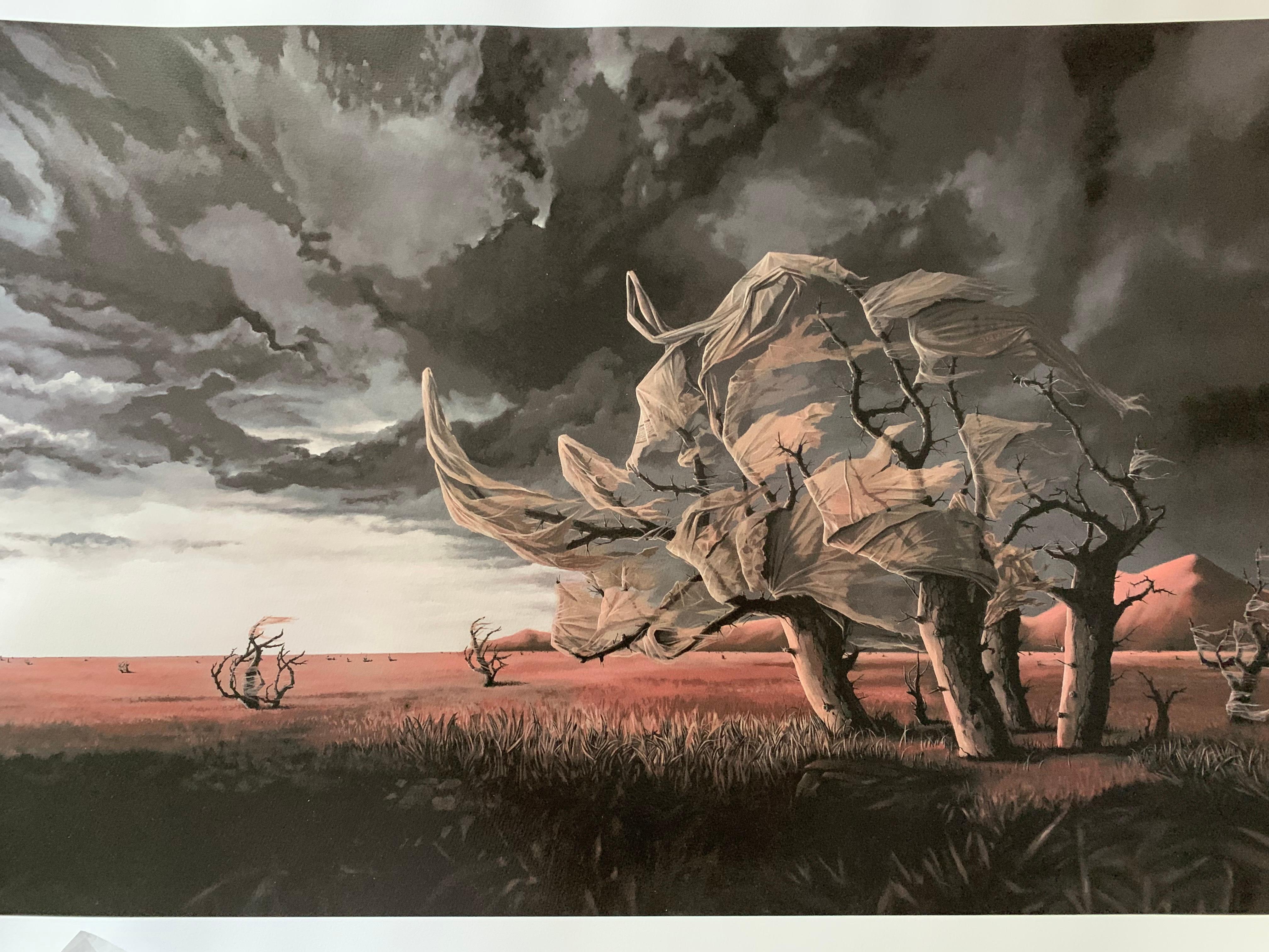  Pez (Pierre-Yves Riveau) Abstract Print - Mirage Surrealist Art Print Rhino