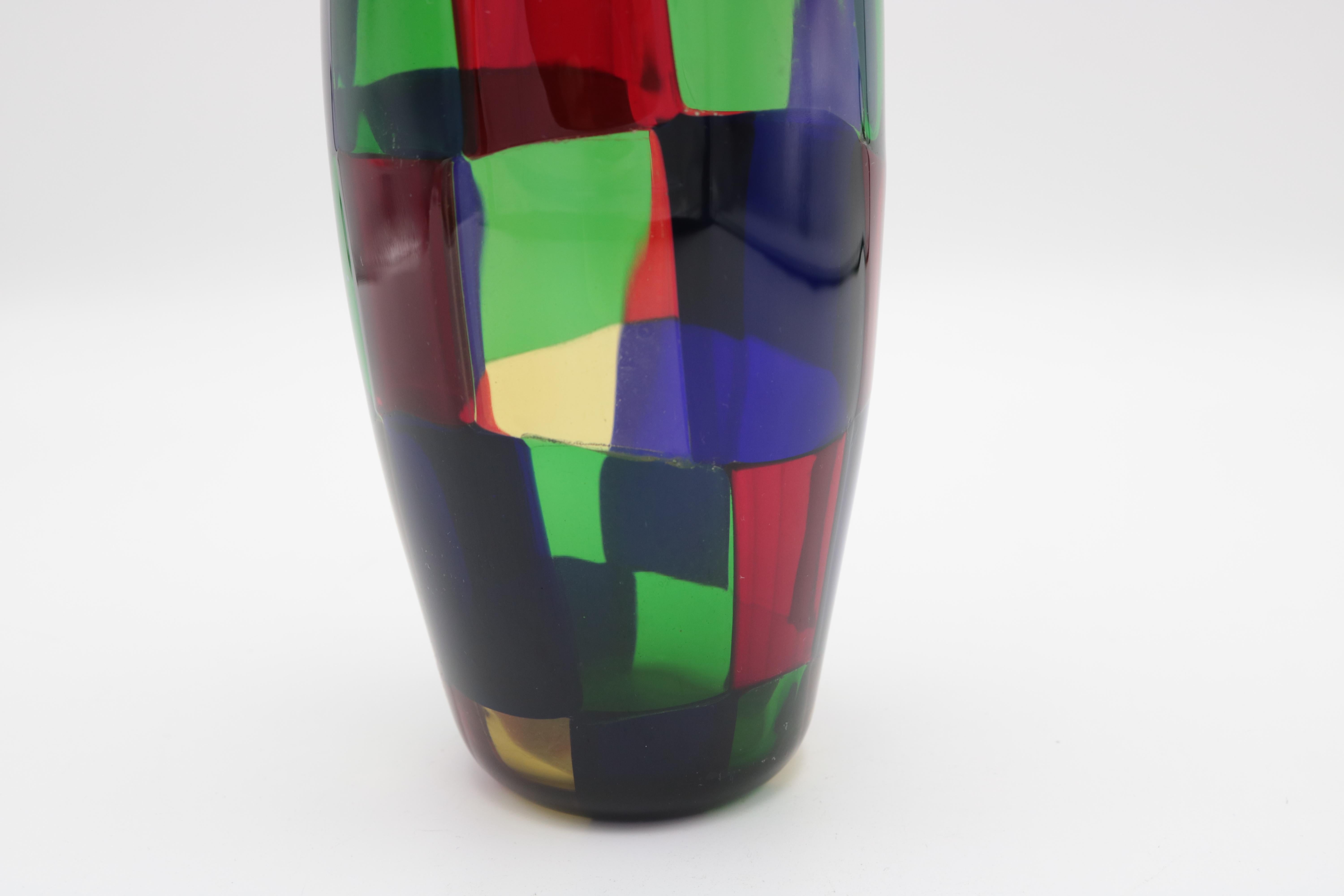 Vase „Pezzato“ von Fulvio Bianconi für Venini (Italienisch) im Angebot