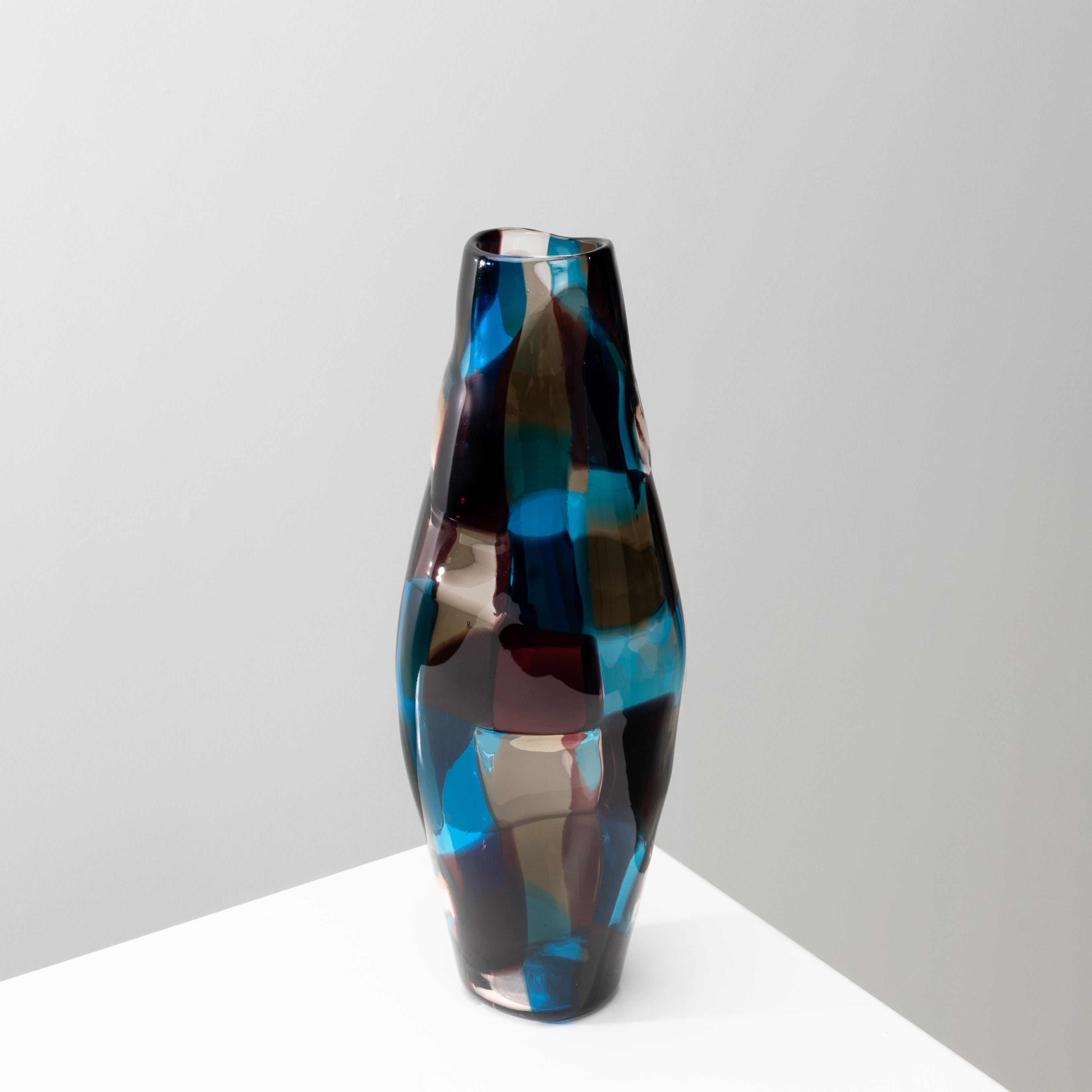 Italian Pezzato vase by Fulvio Bianconi – Venini Murano For Sale