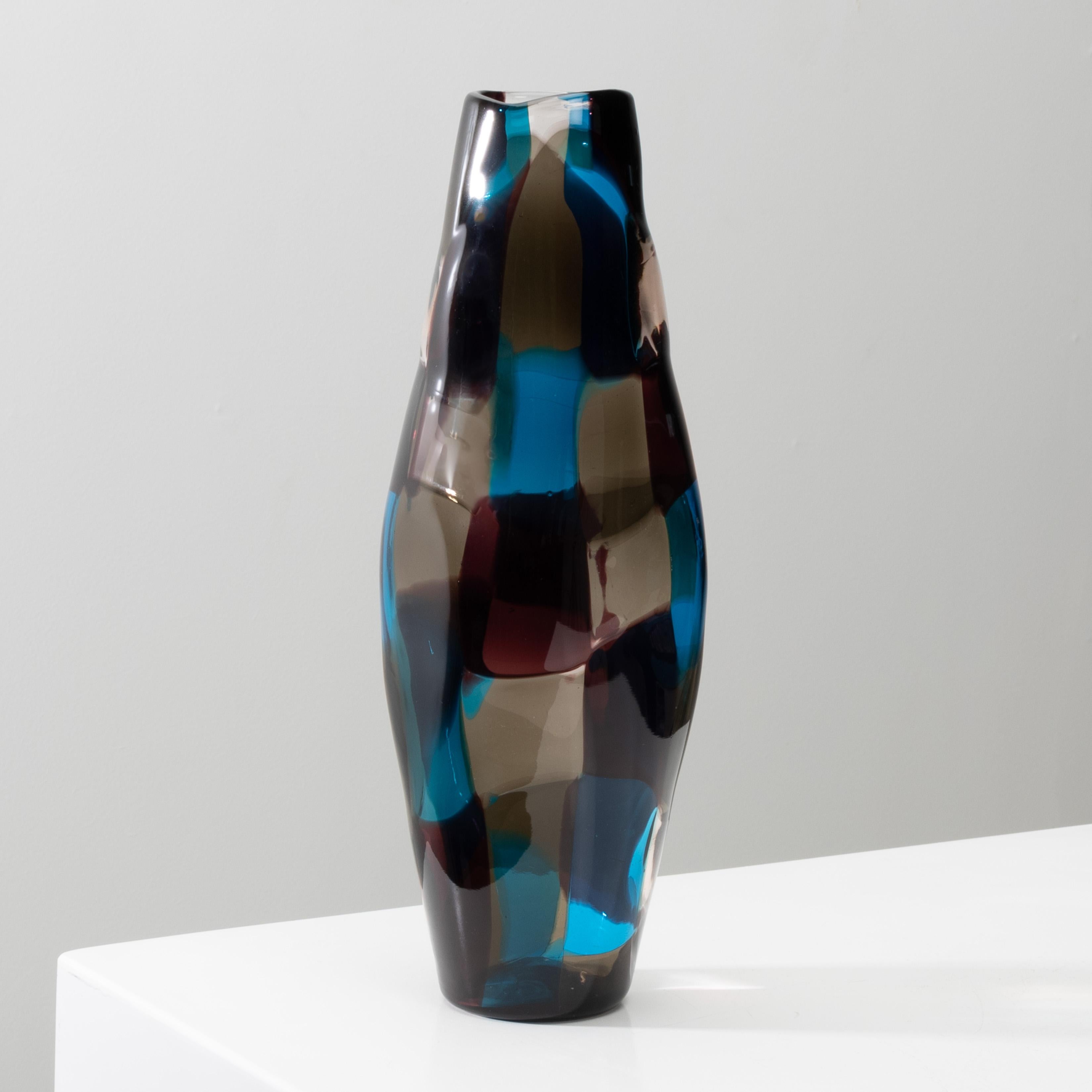 Pezzato vase by Fulvio Bianconi – Venini Murano In Good Condition For Sale In Brussels, BE