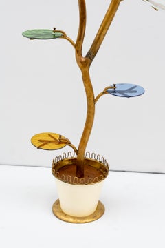 PIÈCE UNIQUE : Arbre en laiton, années 1950