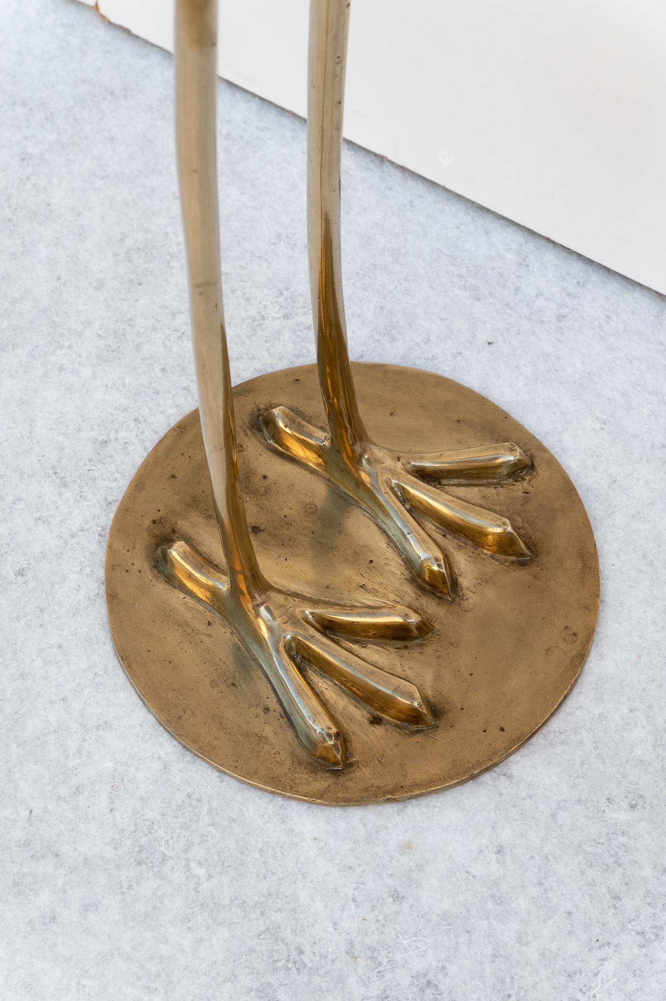 PIÈCE UNIQUE : Sculpture élégante en laiton représentant un héron, années 1960 en vente 2