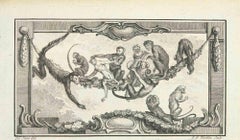 Antique Monkies - Etching by P.F. Tardieu - 1771