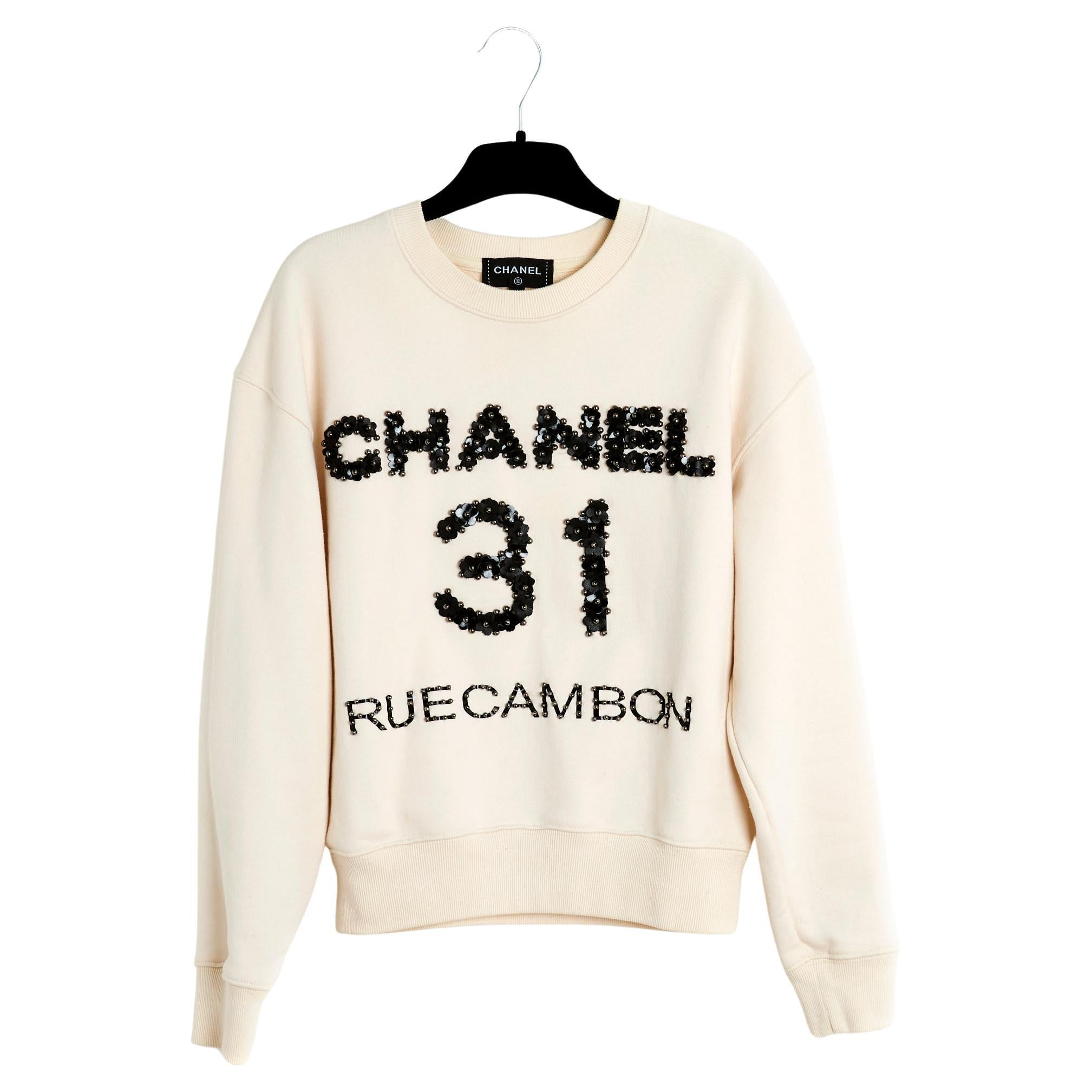 PF2020 Chanel Top Cambon S Sweat shirt Metiers Art 2020 For Sale