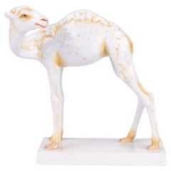 Figura de camello de porcelana Art Decó alemana Pfeffer Gotha 