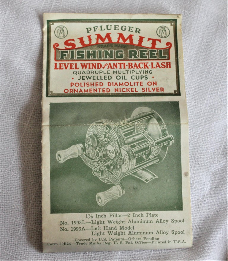 Pflueger Summit 1993-L Engraved and Jeweled Fishing Reel with Box, Bag and  Papers For Sale at 1stDibs