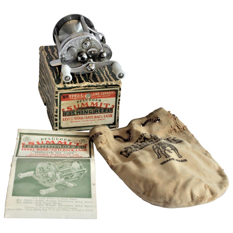 Pflueger Summit 1993-L Engraved and Jeweled Fishing Reel with Box