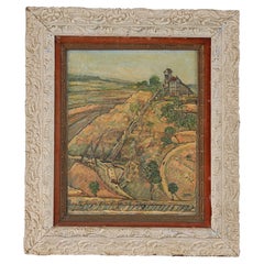Pfoutz Pintura al óleo original de una escena de granja