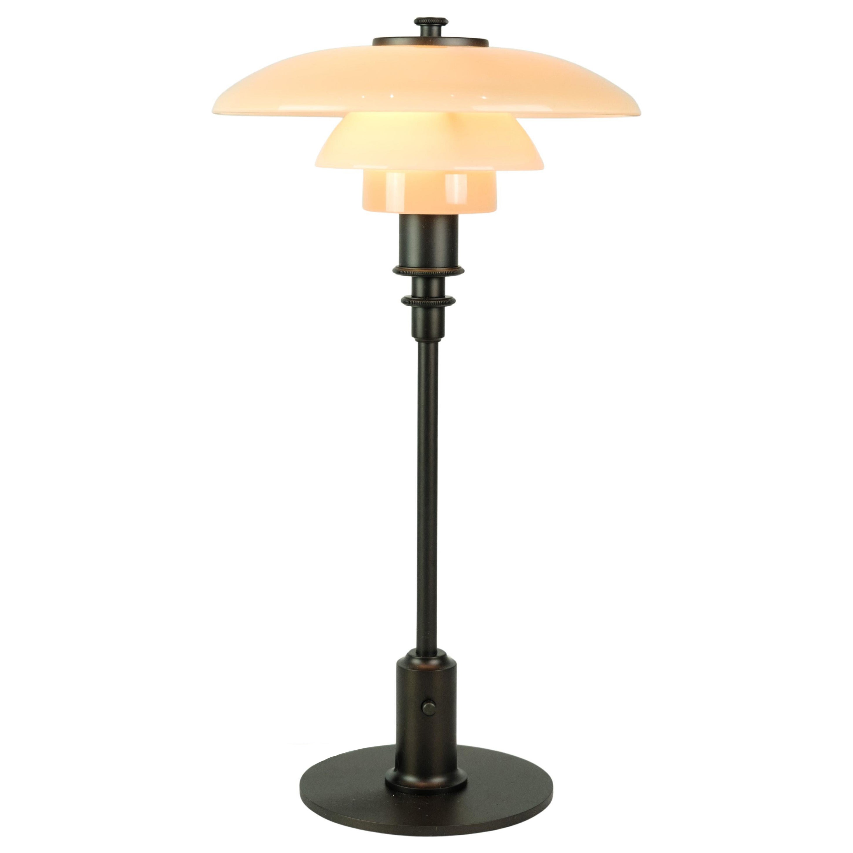 PH 2/1 Table Lamp Limited Edition Dusty Terracotta Made In Burnished Frame