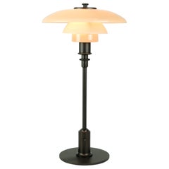 PH 2/1 Tischlampe, limitierte Auflage, Staub Terrakotta, hergestellt in brüniertem Rahmen