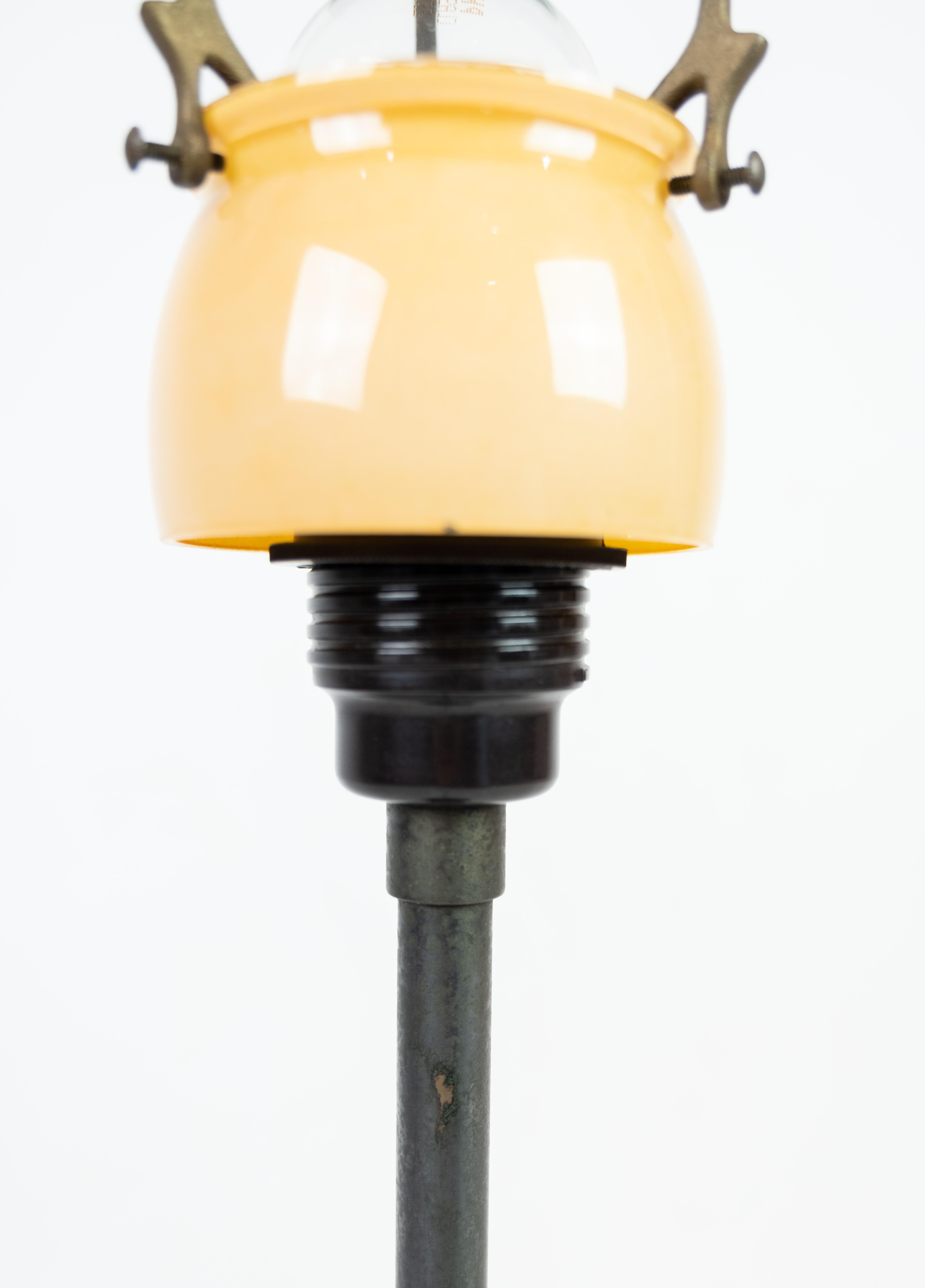 PH 3-1/2 2-1/2 Patented, Table Lamp, Metal, Yellow Matt Opal Shade, 1933 4