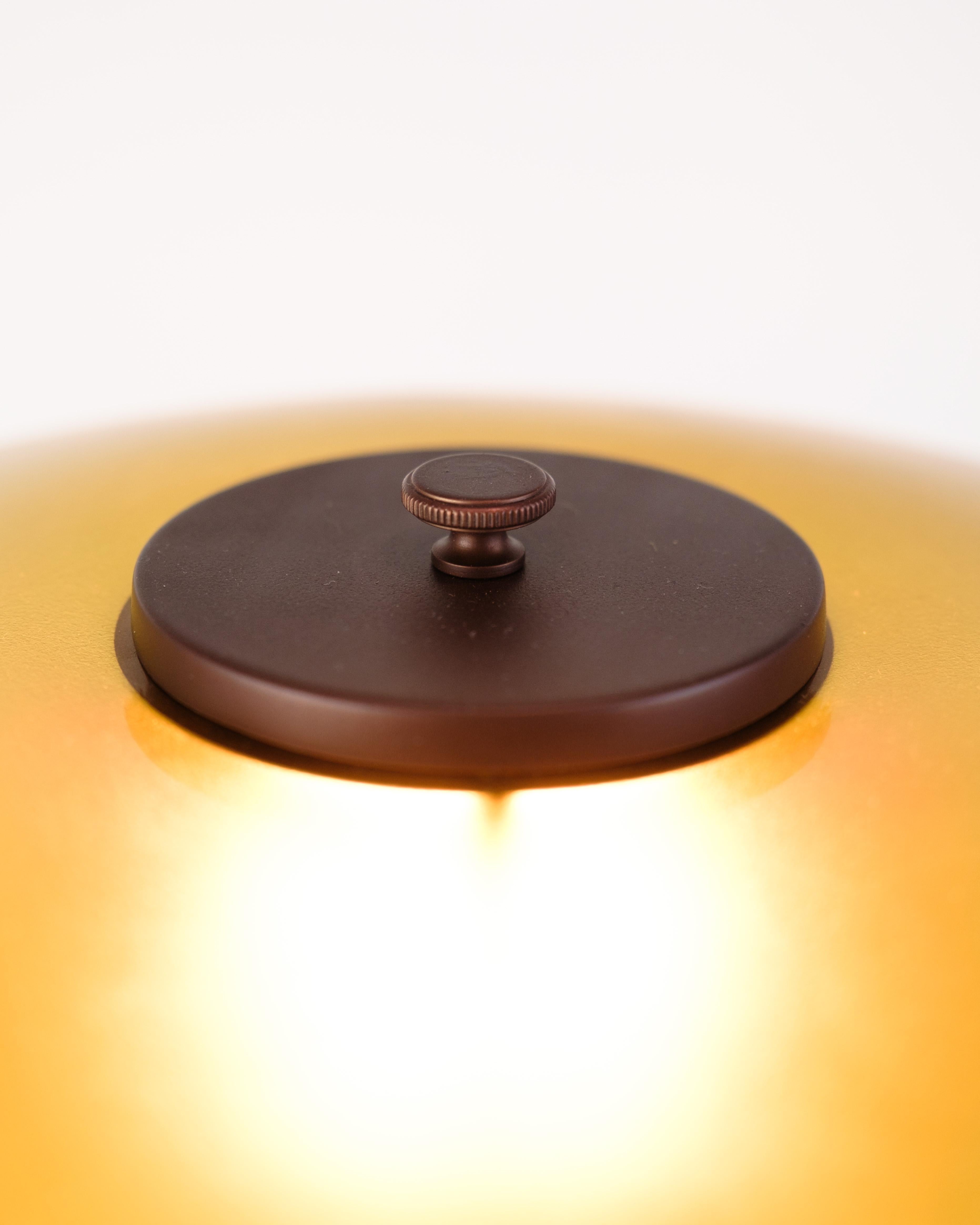 Bruni Lampe à poser PH 3 2 avec abat-jour ambre Par Poul Henningsen pour Louis Poulsen en vente