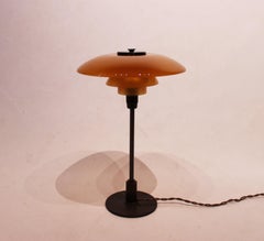 PH 3/2 Tablelamp with Amber Colored Shades, by Poul Henningsen, 1930s