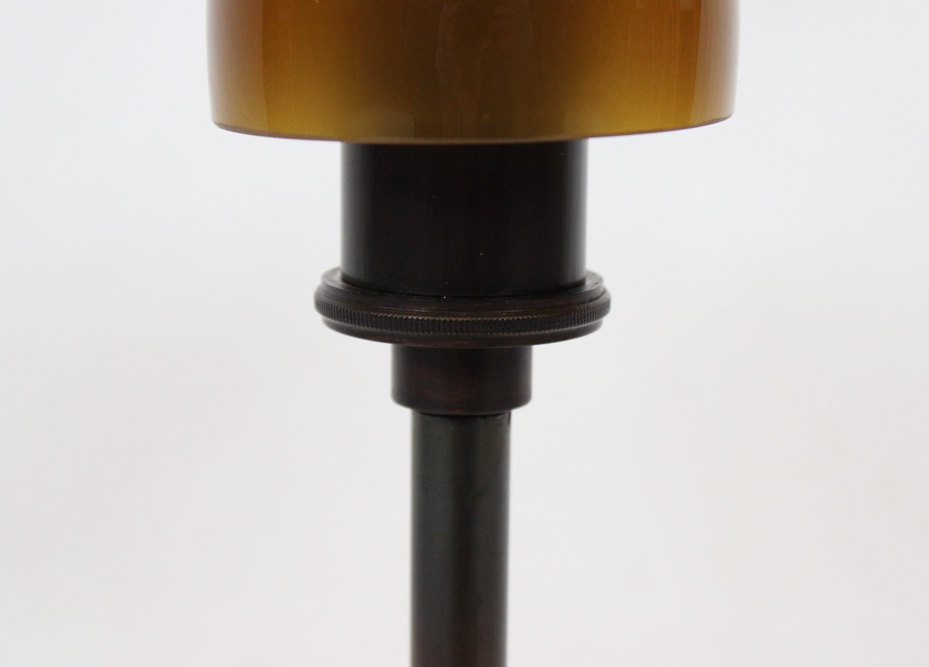PH 3/2 Tablelamp with Shades of Amber Colored Glass, 1930s In Good Condition In Lejre, DK