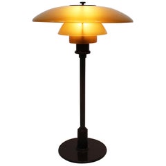 PH 3/2 Tablelamp with Shades of Amber Colored Glass, 1930s