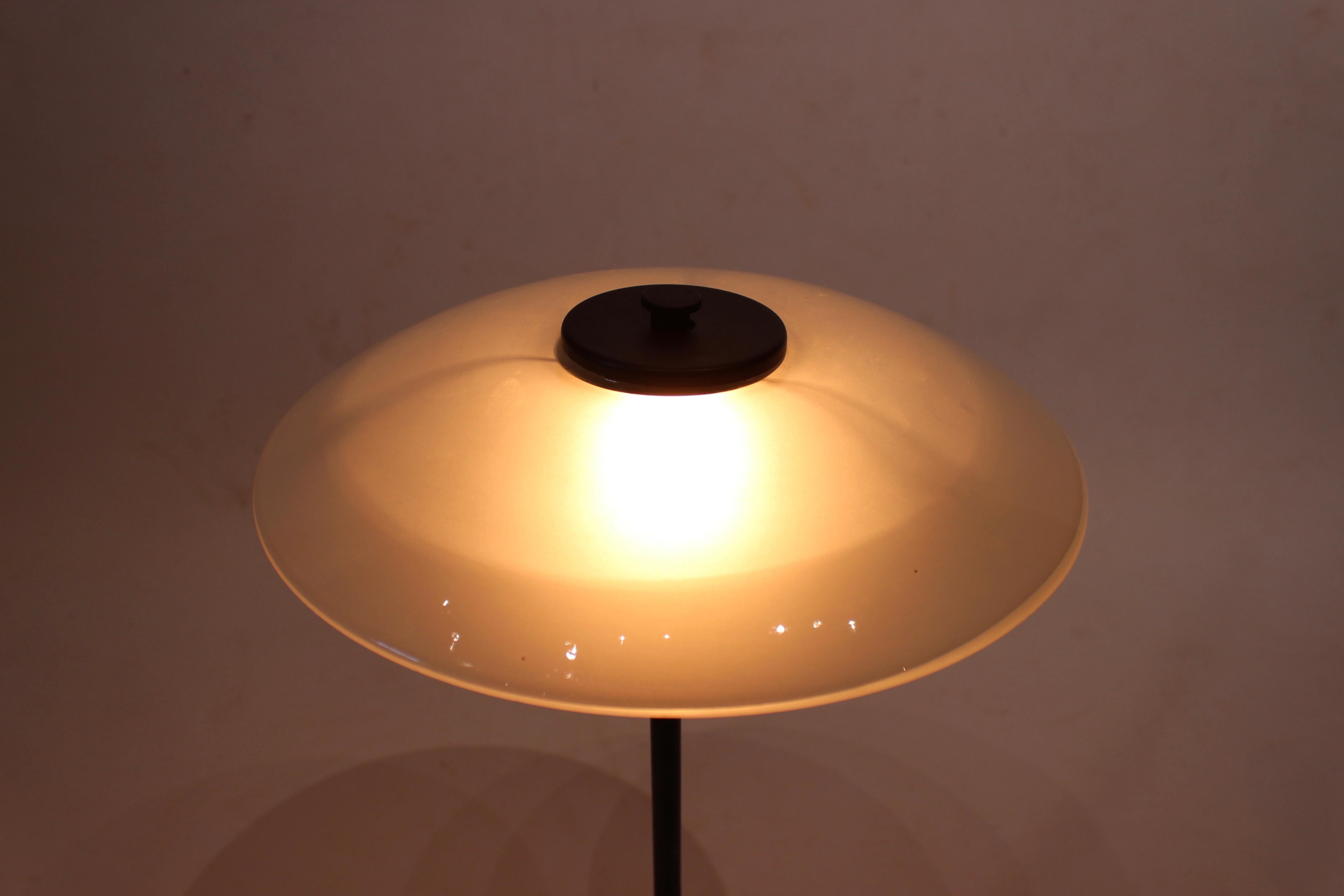 Brass PH 3/2 Table Lamp with Shades of Mat Glass, Poul Henningsen, 1928