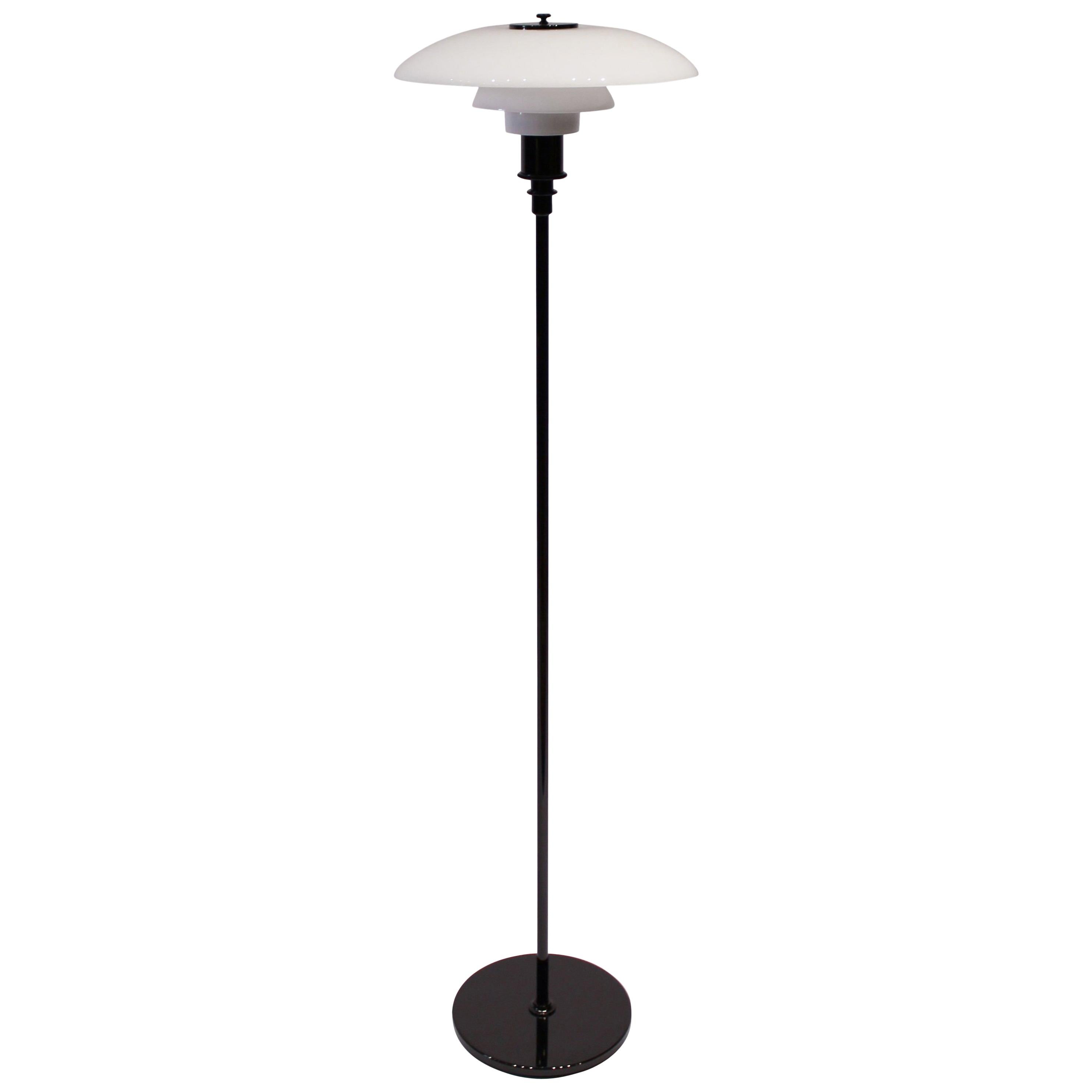 Ph 3½-2½ Floor Lamp with Frame of Black Metallic Steel by Pou Henningsen For Sale