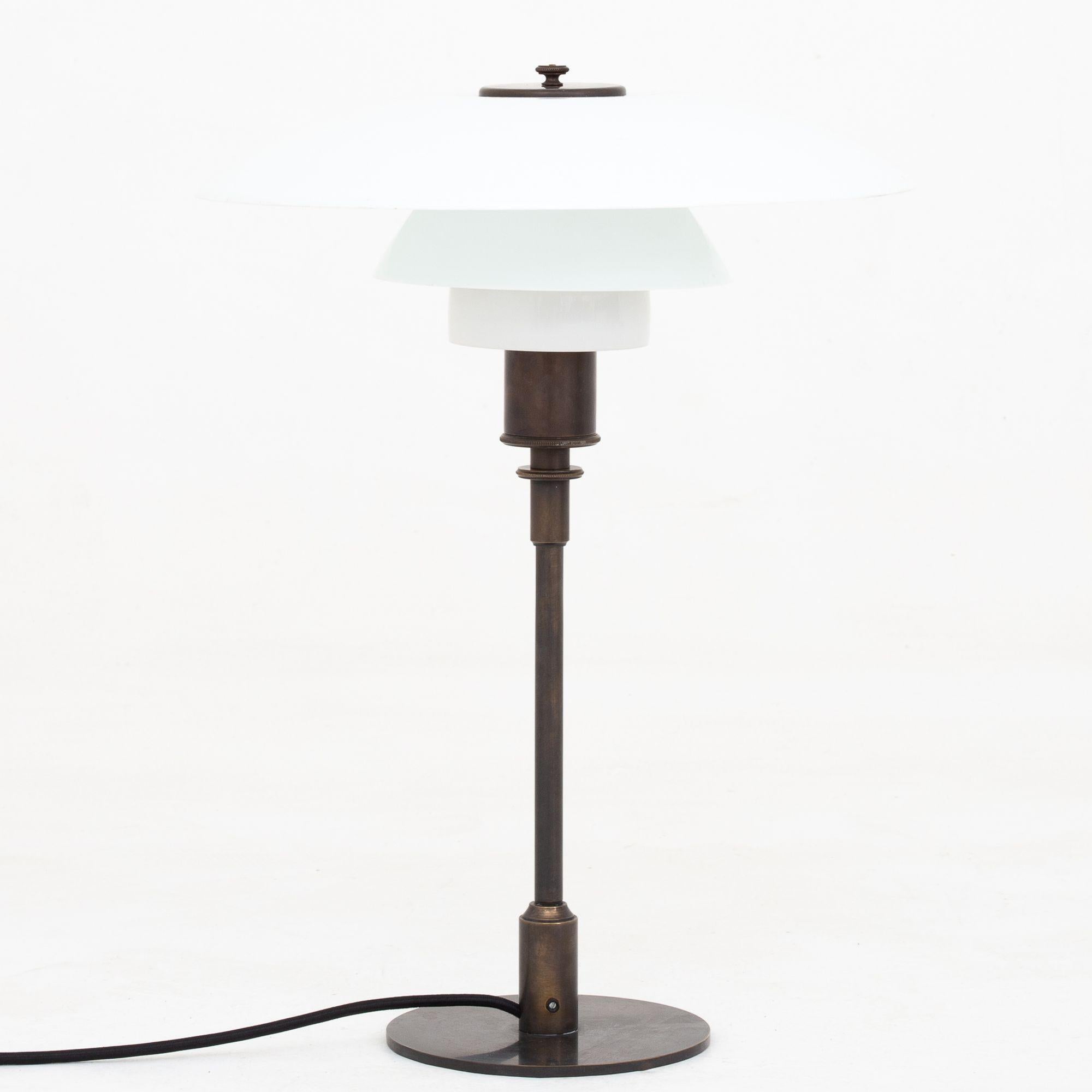 Laiton Lampe de bureau Ph 4/3 de Poul Henningsen en vente