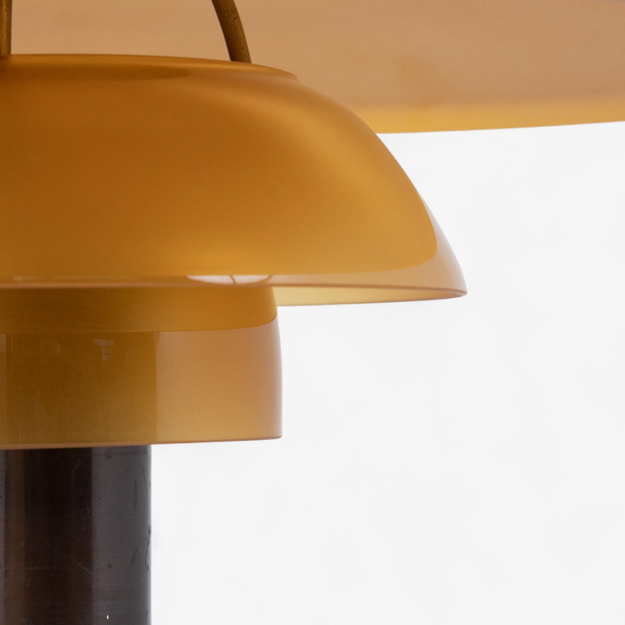 Danish PH 4/3 - Table lamp with amber colored shades by Poul Henningsen For Sale