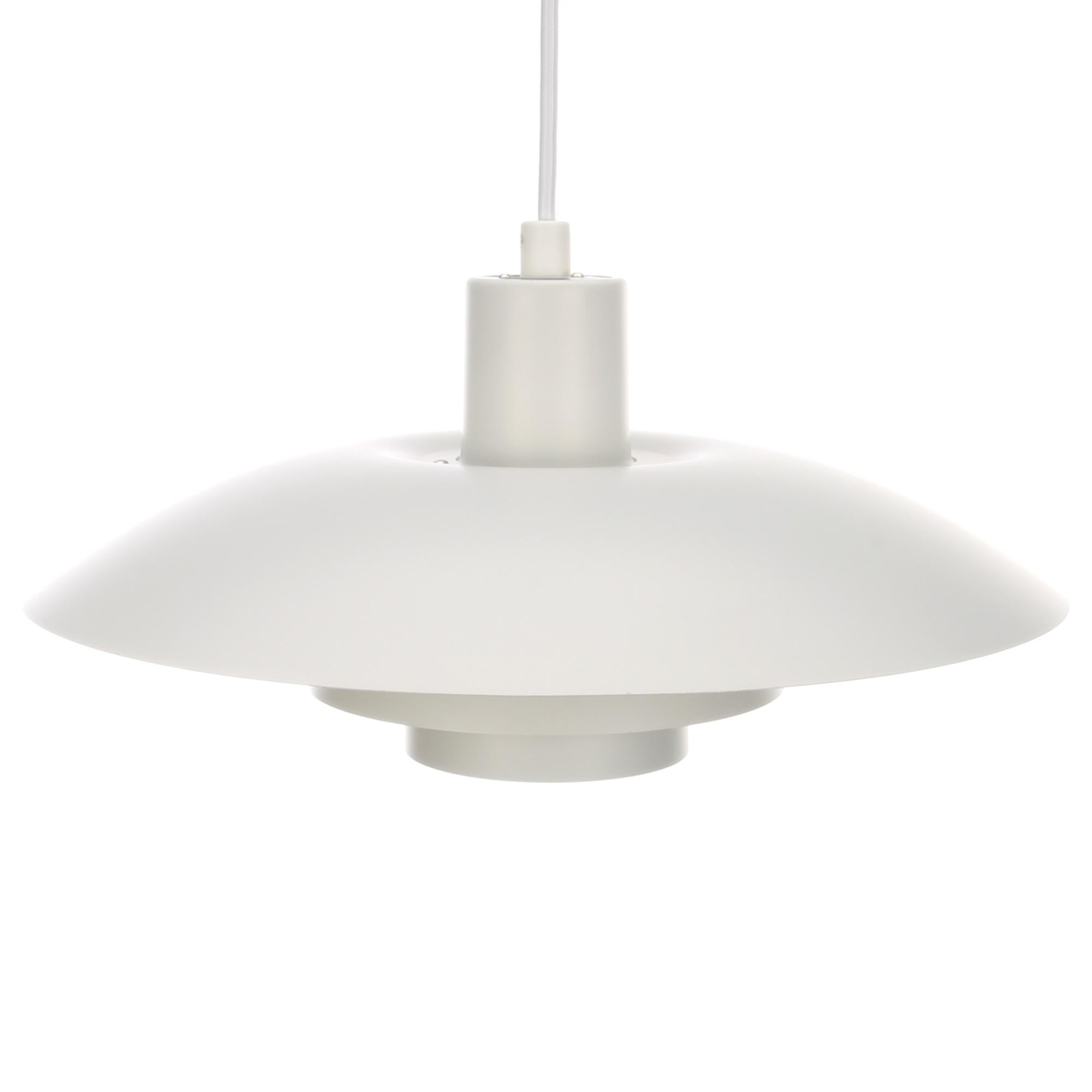 Lacquered PH 4/3 White Pendant by Poul Henningsen for Louis Poulsen in 1966