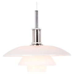 PH 4½-4 Pendant in White Opal Glass & Chrome, Poul Henningsen for Louis Poulsen
