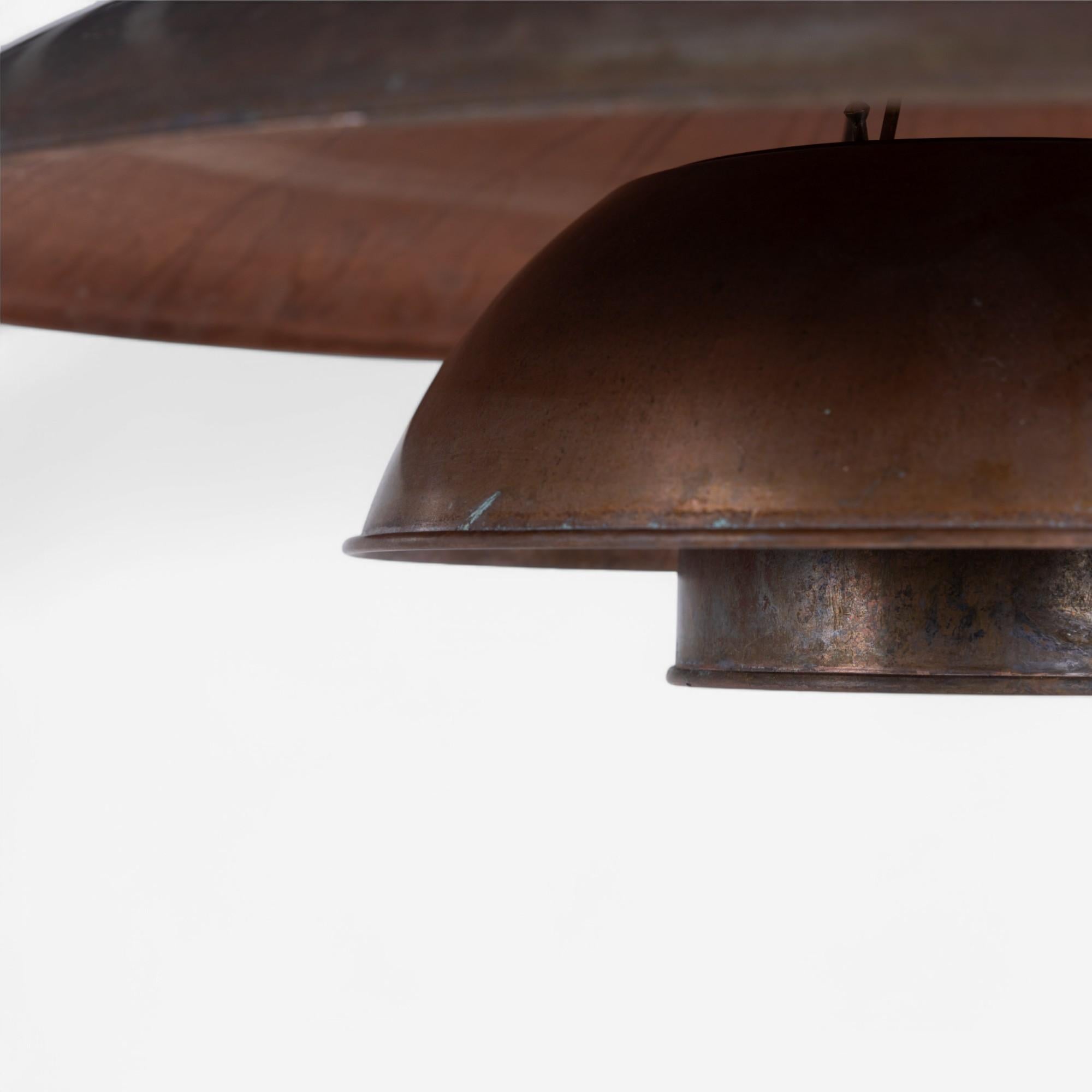 Danish PH 5/4 - Pendant in patinated copper by Poul Henningsen For Sale