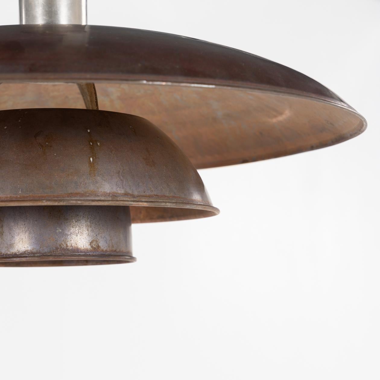 Danish PH 5/4 - Pendant in patinated copper by Poul Henningsen, 1930's For Sale