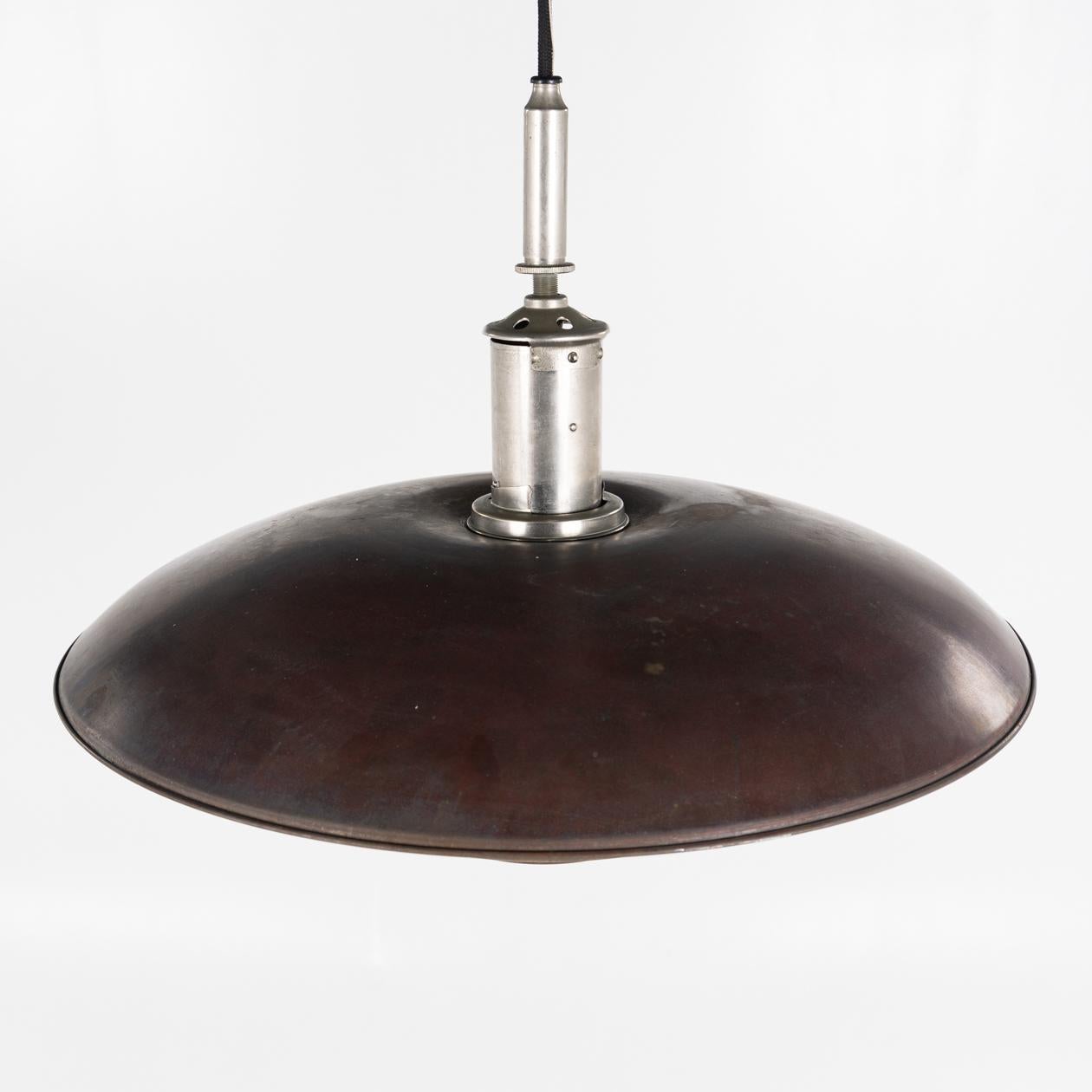 PH 5/4 - Pendant in patinated copper by Poul Henningsen, 1930's In Fair Condition For Sale In Copenhagen, DK
