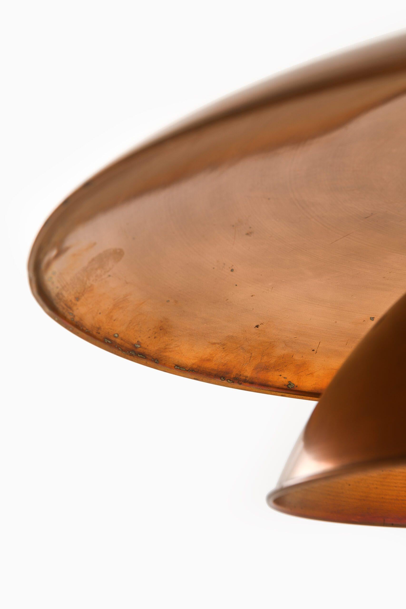PH-5/5 Ceiling Lamp in Copper and Nickel by Poul Henningsen, 1940s In Good Condition For Sale In Limhamn, Skåne län