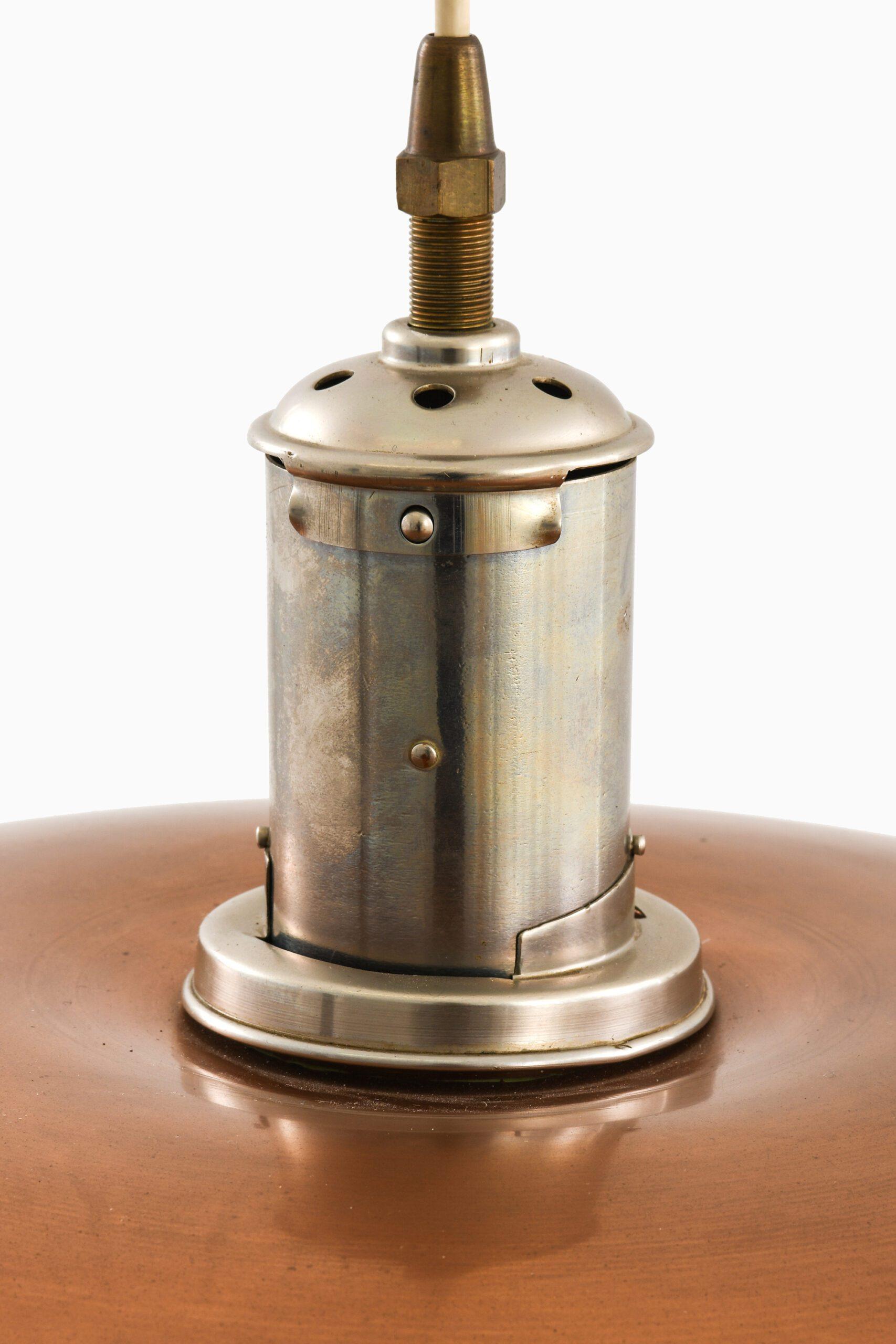 Mid-20th Century PH-5/5 Ceiling Lamp in Copper and Nickel by Poul Henningsen, 1940s For Sale